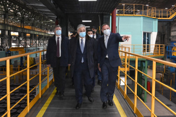 Фотография к новости: Токаев прибыл с рабочей поездкой в Экибастуз