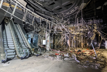 Фотография к новости: Сожженный во время январских событий ТЦ в Алматы начнут реконструировать в 2024 году