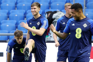 Фотография к новости: Сборная Северной Ирландии провела тренировку в Астане