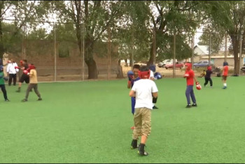 Фотография к новости: Нет помещения: на улице тренируются боксёры в селе в Жамбылской области