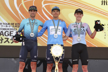 Фотография к новости: Казахстанский велогонщик выиграл многодневку в Японии
