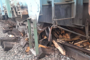 Фотография к новости: 12 вагонов грузового поезда сошли с рельсов в ВКО