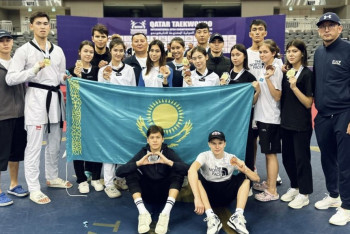 Фотография к новости: Казахстанские таеквондисты завоевали шесть золотых медалей на Qatar Open G-1