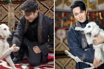 Фотография к новости: Токаев подарил Димашу Кудайбергену щенка тазы