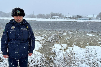 Фотография к новости: Участковый вытащил из озера тонущую 84-летнюю жительницу Костанайской области