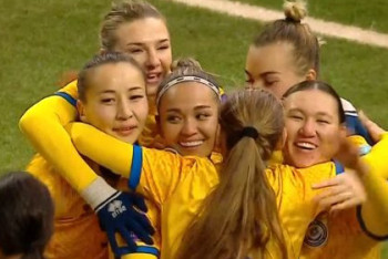 Фотография к новости: Женская сборная Казахстана разгромила соперниц в футбольной Лиге наций