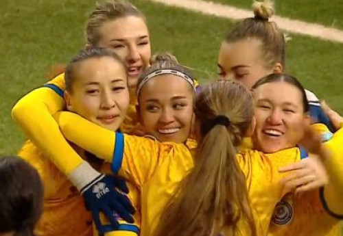 Фотография к новости: Женская сборная Казахстана разгромила соперниц в футбольной Лиге наций