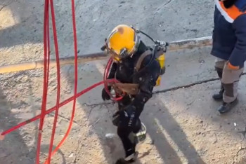 Фотография к новости: Водолазы продолжают реанимировать водоочистные сооружения в Атырау