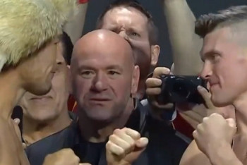 Фотография к новости: Шавкат Рахмонов и Стивен Томпсон провели финальную дуэль взглядов  в Лас-Вегасе