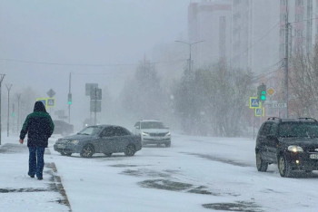 Фотография к новости: В Костанайской области продолжает бушевать ураган