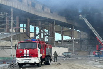 Фотография к новости: Цементный завод горел в Семее