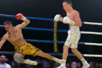 Фотография к новости: Глухим нокаутом закончился бой "молодого Головкина"