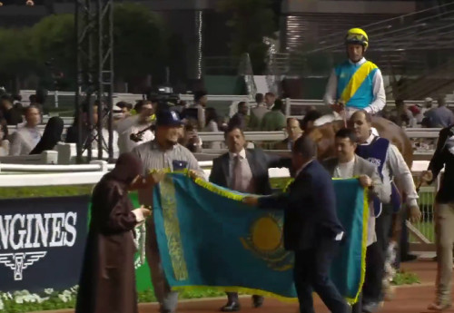 Фотография к новости: Зарабатывает как Головкин: конь из Казахстана выиграл скачки в Дубае