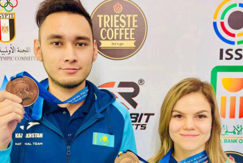 Фотография к новости: Армейский спортсмен из Казахстана завоевал "бронзу" кубка мира по стрельбе в Египте