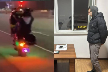 Фотография к новости: Трюкача на скутере наказали в Шымкенте