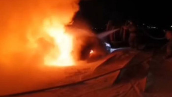 Фотография к новости: Авто загорелось на территории новостройки в Астане