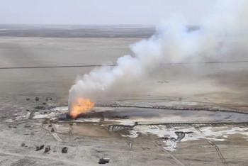 Фотография к новости: После аварии на месторождении Бузачи в атмосферу выбросило 127 тысяч тонн метана