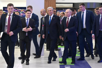 Фотография к новости: Президенту Казахстана показали комплекс "Казань Экспо"