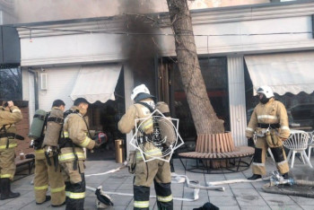 Фотография к новости: Пожар произошёл в кофейне Шымкента