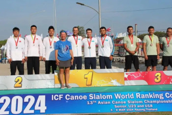 Фотография к новости: Казахстан выиграл семь медалей чемпионата Азии по гребле на байдарках и каноэ