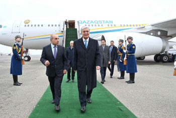 Фотография к новости: Президент Казахстана прибыл с государственным визитом в Азербайджан