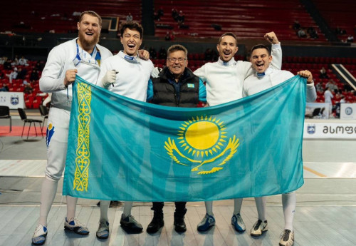 Фотография к новости: Мужская команда Казахстана по фехтованию взяла путёвку на Олимпийские игры-2024