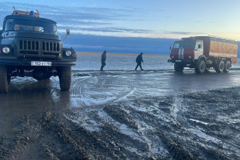 Фотография к новости: Для борьбы с паводками задействовали дроны в Павлодарской области