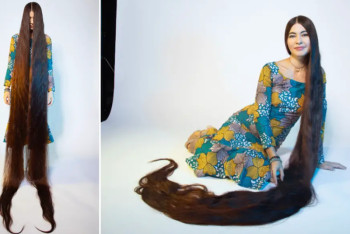 Фотография к новости: Обладательница двухметровой косы из Книги рекордов Гиннесса поделилась секретом длинных волос