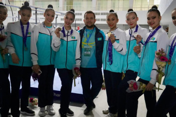 Фотография к новости: Казахстанки стали вторыми в общем зачёте чемпионата Азии по гимнастике