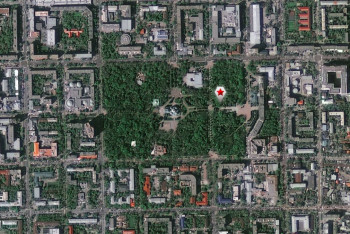 Фотография к новости: Памятники героям Великой Отечественной войны сфотографировали из космоса