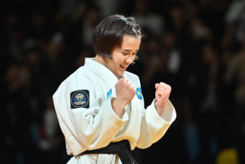 Фотография к новости: Казахстанская дзюдоистка взяла "золото" турнира серии Grand Slam