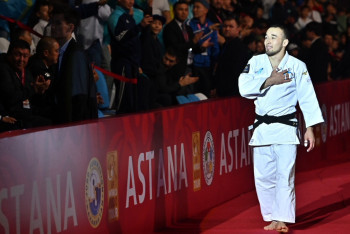 Фотография к новости: Абылайхан Жубаназар выиграл схватку за "бронзу" Grand Slam