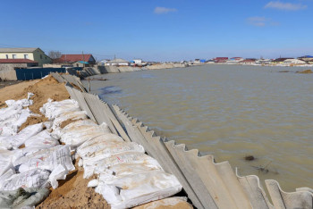 Фотография к новости: Уровень воды в реке Урал превысил критическую отметку и продолжает расти