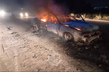 Фотография к новости: Легковой автомобиль вспыхнул на БАКАД