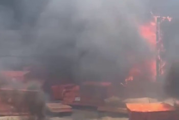 Фотография к новости: Пожар на стройке потушили в Алматы