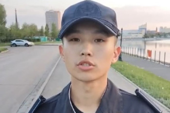 Фотография к новости: В Астане солдат Национальной гвардии спас подростка