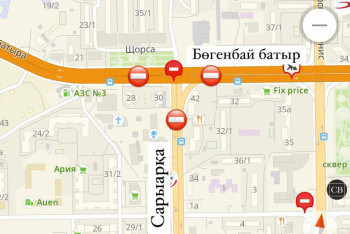 Фотография к новости: Движение ограничат по проспекту Богенбай батыра в Астане