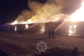 Фотография к новости: Крупный пожар на складе произошёл в Семее