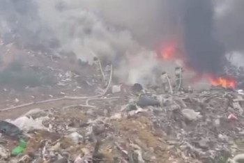 Фотография к новости: В Астане потушили пожар на свалке