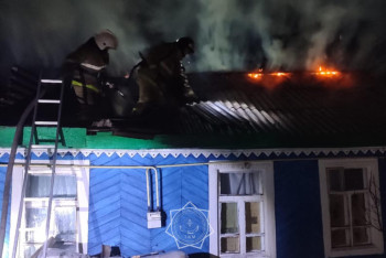 Фотография к новости: Пожар в частном доме произошёл ночью в Костанае