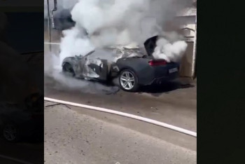 Фотография к новости: Chevrolet Camaro сгорел в Карагандинской области