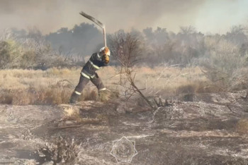 Фотография к новости: Крупный пожар тушат в Кызылорде