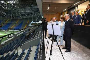 Фотография к новости: Токаев проверил готовность стадиона к проведению Всемирных игр кочевников