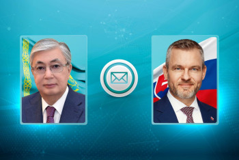 Фотография к новости: Токаев направил телеграмму президенту Словацкой Республики