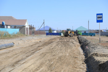 Фотография к новости: В областном центре Актюбинской области интенсивно ведется дорожное строительство