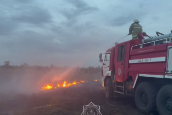 Фотография к новости: Степной пожар вспыхнул в Костанайской области