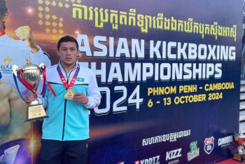 Фотография к новости: Сотрудник ДЧС области Абай стал чемпионом Азии по кикбоксингу