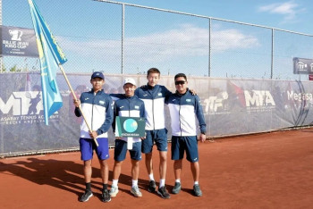 Фотография к новости: Кубок Дэвиса:  казахстанские юниоры  вошли в ТОП-5 сильнейших команд мира