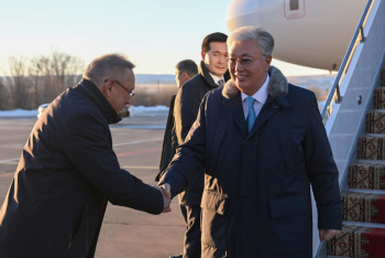 Фотография к новости: Касым-Жомарт Токаев прибыл в область Жетiсу