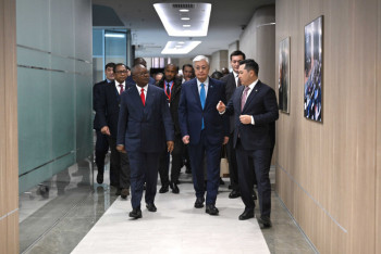 Фотография к новости: Президенты Казахстана и Гвинеи-Бисау посетили МФЦА